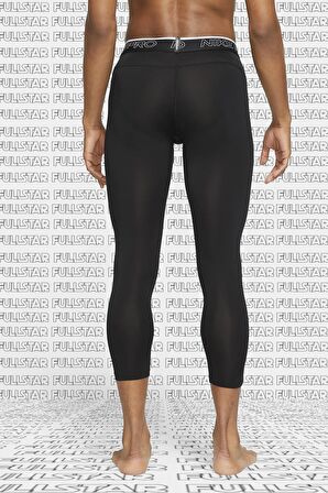 Nike Pro Dri Fit Mens 3/4 Leggings Black 3/4 Boy Erkek Antrenman Taytı Siyah