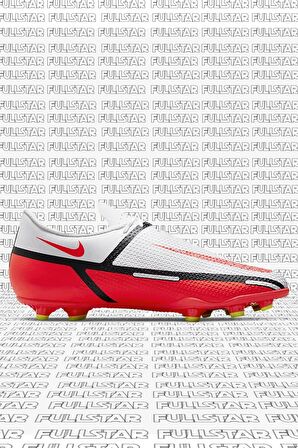 Nike Phantom G. T. 2 Club F. G. / M. G. Unisex Soccer Shoes Beyaz Kırmızı Krampon