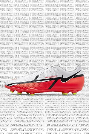Nike Phantom G. T. 2 Club F. G. / M. G. Unisex Soccer Shoes Beyaz Kırmızı Krampon
