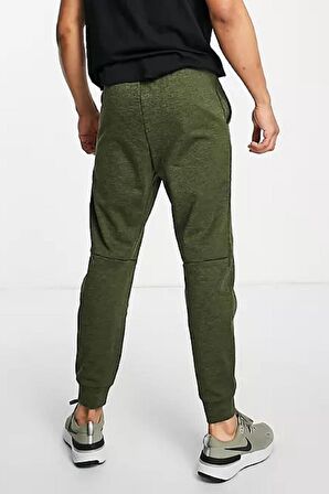 Nike Dri Fit Fleece Tapared Running Konik Yeşil Eşofman Altı 