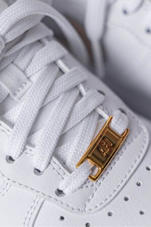 Nike Air Force 1 AF1 07 ESS Unisex Leather Sneaker Hakiki Deri Günlük Spor Ayakkabı Beyaz Bej 