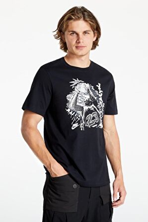 Nike Jordan Vintage Graphic Short Sleeve Black Tee Jordan 23 Nostaljik Grafikli Erkek Tişört Siyah