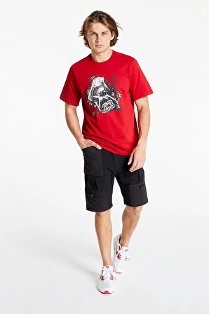 Nike Jordan Vintage Graphic Short Sleeve Red Tee Jordan 23 Nostaljik Grafikli Erkek Tişört Kırmızı