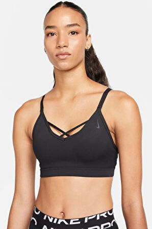 Nike Yoga Dri Fit Indy Strappy Bra Kadın Yoga Sütyen Büstiyer Siyah
