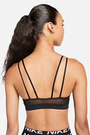 Nike Yoga Dri Fit Indy Strappy Bra Kadın Yoga Sütyen Büstiyer Siyah