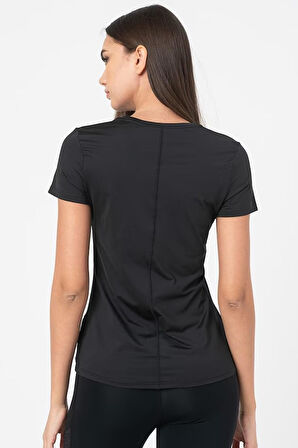 Nike Dri Fit Training One Slim Tshirt Black Kadın Antreman Tişörtü Siyah