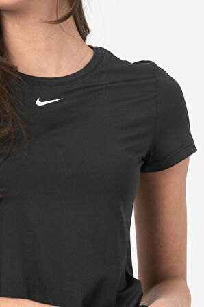 Nike Dri Fit Training One Slim Tshirt Black Kadın Antreman Tişörtü Siyah