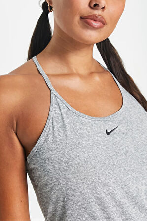 Nike Dri-Fit Training One Elastika Women's Tank Top Kadın Spor Atlet Gri
