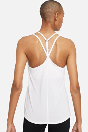 Nike Dri-Fit Training One Elastika Women's Tank Top Kadın Spor Atlet Beyaz
