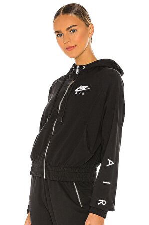 Nike Air Sportswear Fleece Cropped Loose Fit Full Zip Hoodie Kapüşonlu Bol Sweatshirt 