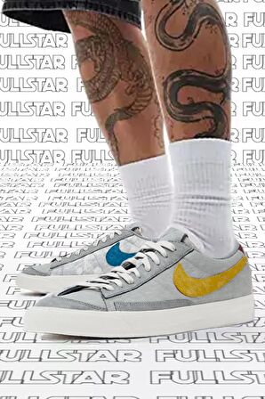 Nike Blazer Low '77 Leather Sneaker Hakiki Deri Günlük Spor Ayakkabı Ayakkabı Gri
