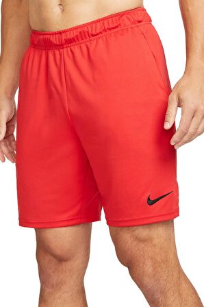 Nike Dri Fit Knith Shorts 9 inch Red Örgü Erkek Antrenman Koşu Şortu Kırmızı 