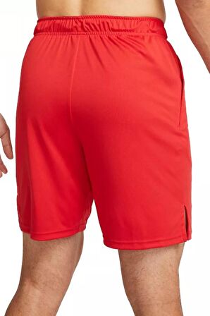 Nike Dri Fit Knith Shorts 9 inch Red Örgü Erkek Antrenman Koşu Şortu Kırmızı 