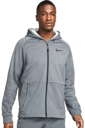 Nike Pro Terma Fit Sphere Full Zip Men's Hoodie Erkek Kapüşonlu Terma Fit Sweatshirt Gri