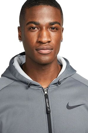 Nike Pro Terma Fit Sphere Full Zip Men's Hoodie Erkek Kapüşonlu Terma Fit Sweatshirt Gri