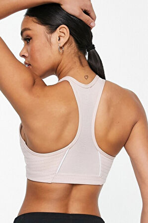 Nike Dri Fit Swoosh Run Division Women's Sports Bra Kadın Spor Bra Pembe