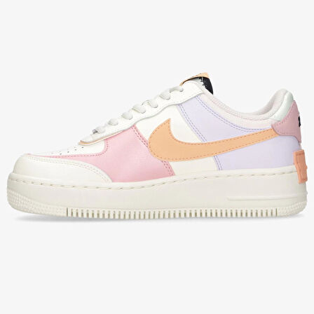 Nike Air Force 1 Shadow Phantom Yürüyüş Ayakkabısı Beyaz Pembe Swoosh