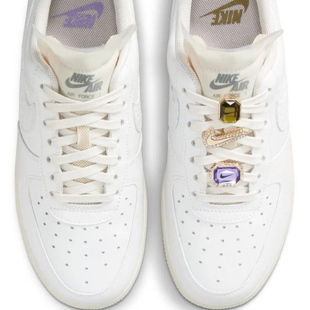 Nike Air Force 1 Low Premium'Jevels'Leather Womens Sneaker Hakiki Deri Kadın Günlük Spor Ayakkabı Beyaz