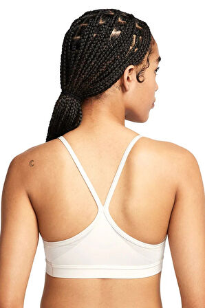 Nike Training Indy Dri Fit Light Support Bra Kadın Spor Sütyen Kırık Beyaz