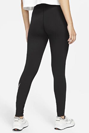 Nike Sportswear Essential High Rise Leggings Yüksek Belli Pamuklu Siyah Tayt DM