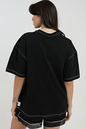 Nike Sportswear Oversized Big Swoosh Tee Swooslu Bol Kesim Siyah Tişört