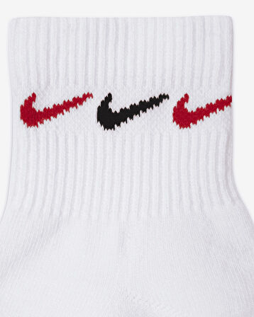 Nike Dri Fit Everyday Plus Cushioned Training Ankle Socks (3 Pairs) Unisex Çeyrek Bilekli Çorap 3 Çift Beyaz