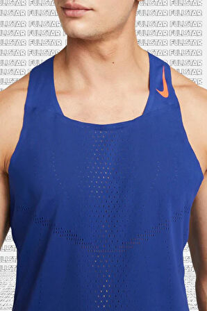 Nike AeroSwift Running Tank Top Blue Lazer Kesim Koşu Atleti Mavi