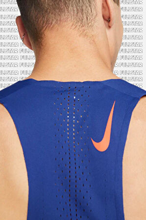 Nike AeroSwift Running Tank Top Blue Lazer Kesim Koşu Atleti Mavi