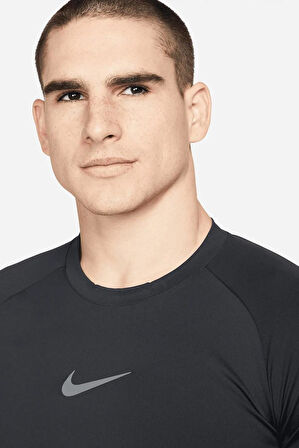 Nike Pro Dri Fit ADV Athletic Tight Fit Training Body Kalın Sıkı Erkek Koşu Antrenman Üstü Sweatshirt Siyah