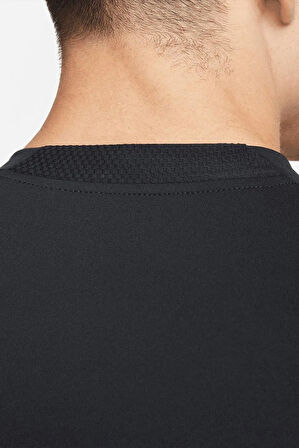 Nike Pro Dri Fit ADV Athletic Tight Fit Training Body Kalın Sıkı Erkek Koşu Antrenman Üstü Sweatshirt Siyah