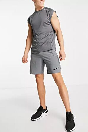 Nike Pro Dri Fit Flex Vent 8 inch Training Shorts Gray Antrenman Şortu Gri