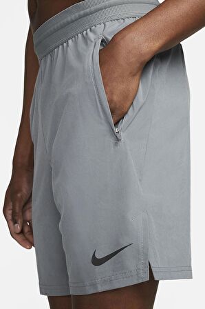 Nike Pro Dri Fit Flex Vent 8 inch Training Shorts Gray Antrenman Şortu Gri