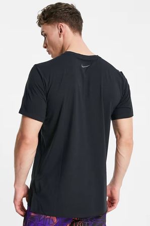 Nike Yoga Dri Fit Sports Men's T-shirt Erkek Yoga Antrenman Tişört Siyah