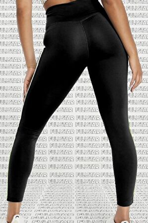 Nike One Dri Fit Training Printed Black Leggings Toparlayıcı 2 İç Cepli Siyah Tayt