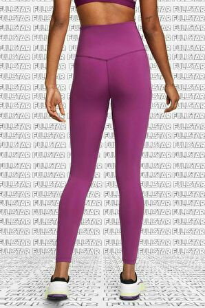 Nike One High Rise Leggings Full Length 2 Cepli Yüksek Belli Toparlayıcı Tayt Mor