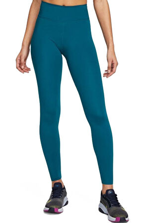Nike One Luxe Leggings Tigh Fit Lazer Kesim Soft Yumuşak Toparlayıcı Tayt Petrol Mavisi