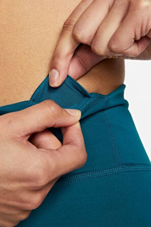 Nike One Luxe Leggings Tigh Fit Lazer Kesim Soft Yumuşak Toparlayıcı Tayt Petrol Mavisi