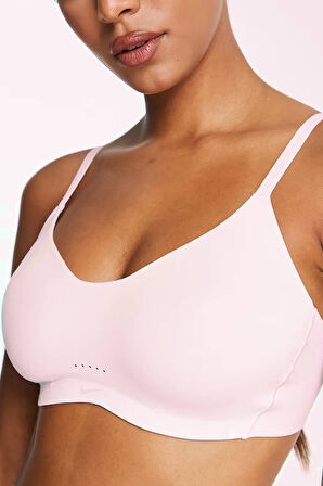 Nike Training Dri Fit Alate Minimalist Light Support Padded Bra Light Pink Kadın Lazer Kesim Bra Açık Pembe
