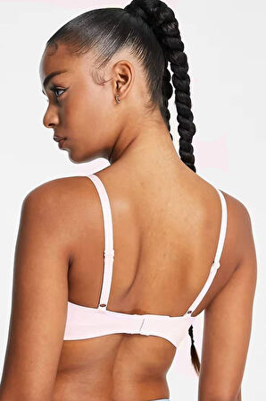 Nike Training Dri Fit Alate Minimalist Light Support Padded Bra Light Pink Kadın Lazer Kesim Bra Açık Pembe