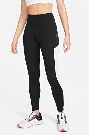 Nike Fast Air Leggings 7/8 High Rise Yüksek Belli Toparlayıcı Tayt Siyah