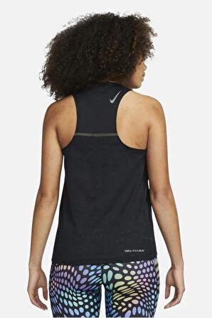 Nike Dri Fit ADV Run Division Running Reflector Tank Reflektörlü Kadın Atlet Siyah