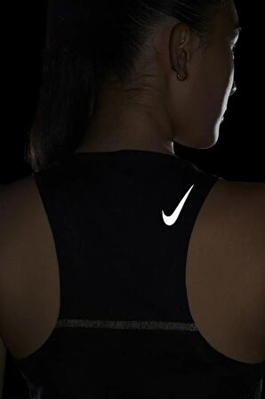 Nike Dri Fit ADV Run Division Running Reflector Tank Reflektörlü Kadın Atlet Siyah