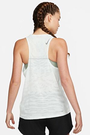 Nike Dri Fit ADV Run Division Running Reflector Tank Reflektörlü Kadın Atlet Su Yeşili