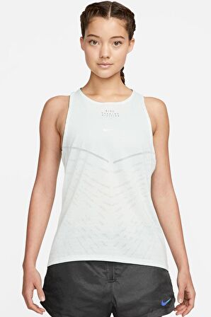 Nike Dri Fit ADV Run Division Running Reflector Tank Reflektörlü Kadın Atlet Su Yeşili