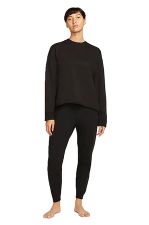 Nike Yoga Luxe 7/8 Fleece Soft Pants Purple Esnek Yumuşak Kadın Eşofman Altı Siyah