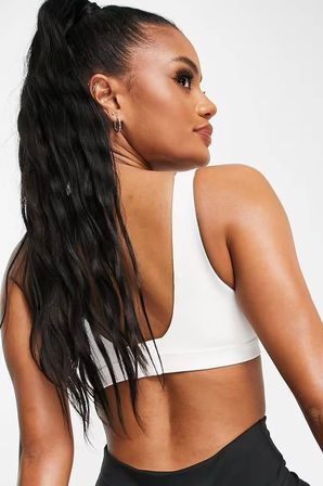 Nike Training Alpha Padded Adjustable Dri Fit High Support Sports Bra White Kadın Spor Bra Beyaz