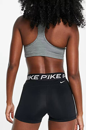 Nike Pro Training Dri Fit Graphic 3 inch Booty Shorts Kadın 8cm Antrenman Şortu Siyah