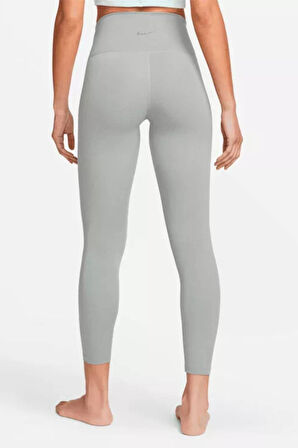 Nike Tight Fit High Rise 7/8 Leggings iç cepli Yüksek Belli Toparlayıcı Tayt Gri