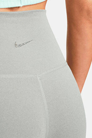 Nike Tight Fit High Rise 7/8 Leggings iç cepli Yüksek Belli Toparlayıcı Tayt Gri