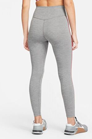 Nike One Dri Fit Training Printed Grey Leggings Toparlayıcı 2 İç Cepli Gri Tayt